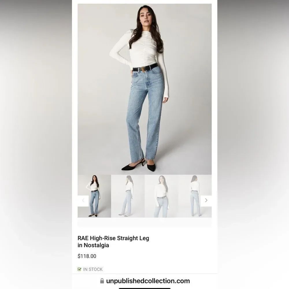 Unpublished Rae High Rise Straight Leg Jeans - Picture 12 of 12